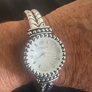 Chico's Silver Beaded Women's Watch
